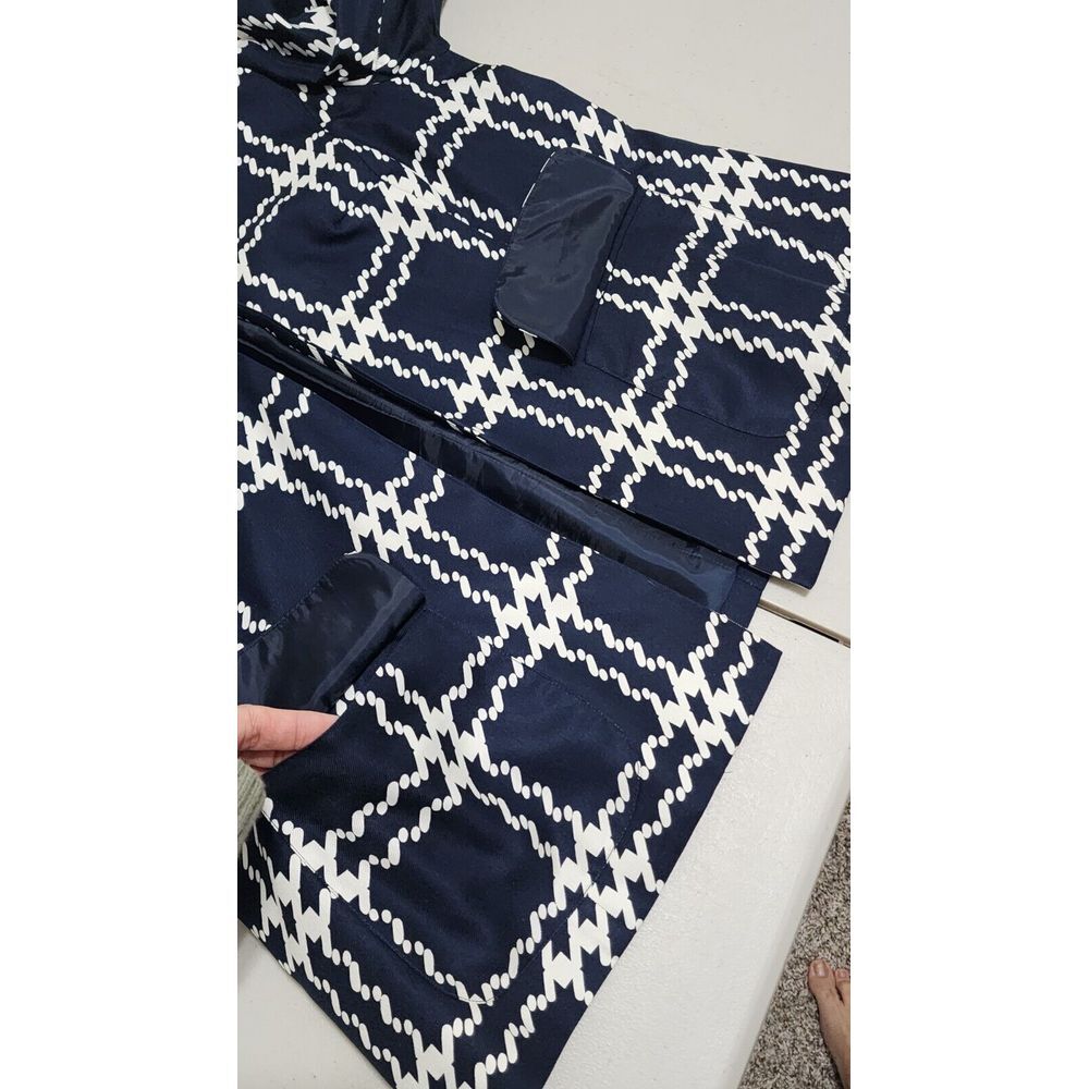 Pendleton Plus Abstract Print Blue Silk Open Fron… - image 8